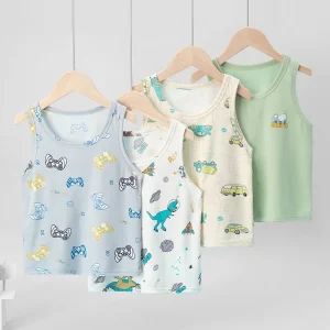 Se2a84cd790154ad29aab842aeda55c7aA.webp 👕👦 طقم 4 قطع أطفال: أناقة وراحة لكل الفصول! 🏃♂️
